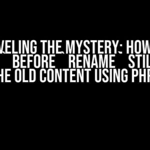 Unraveling the Mystery: How does `fopen` before `rename` Still Reads the Old Content using PHP?